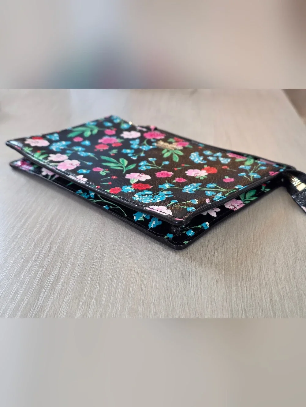 kate spade Black Floral Wristlet Clutch